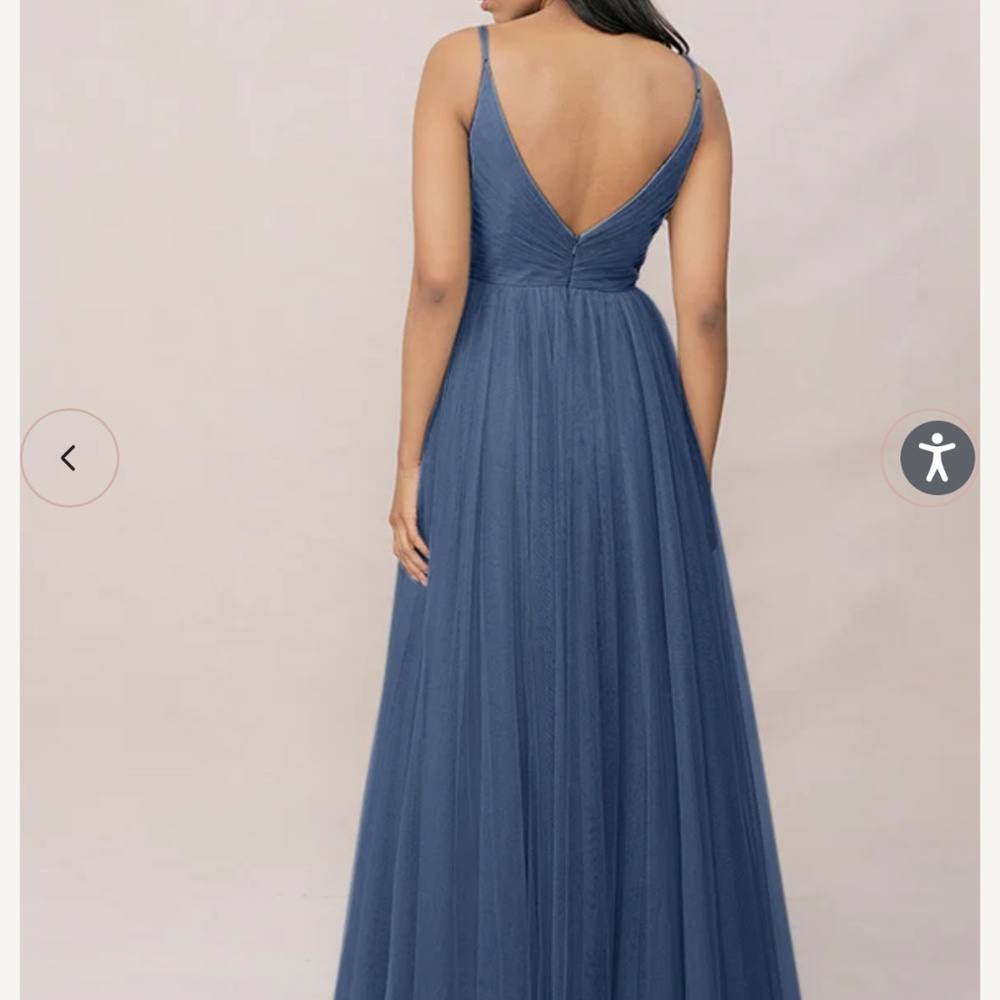 Revelry Penelope sz 0 tulle long floor length formal dress bridesmaid gown